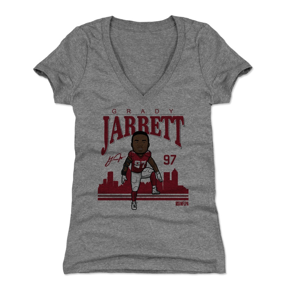 Grady Jarrett Women&#39;s V-Neck T-Shirt | 500 LEVEL