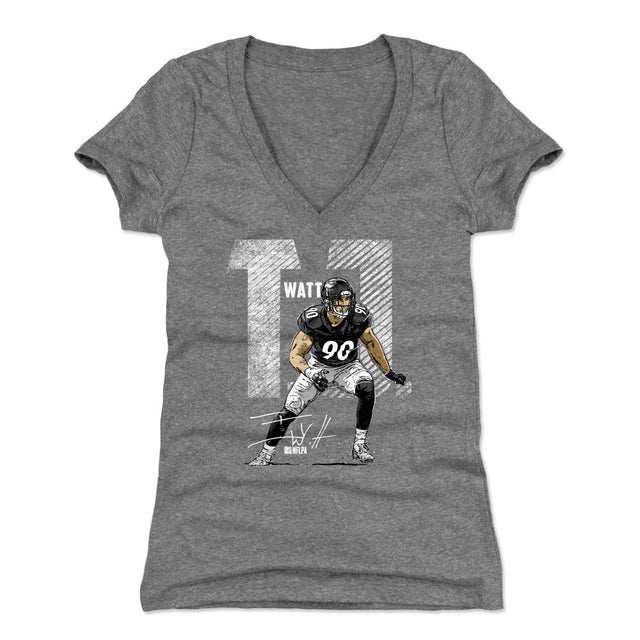 T.J. Watt Women's V-Neck T-Shirt | 500 LEVEL