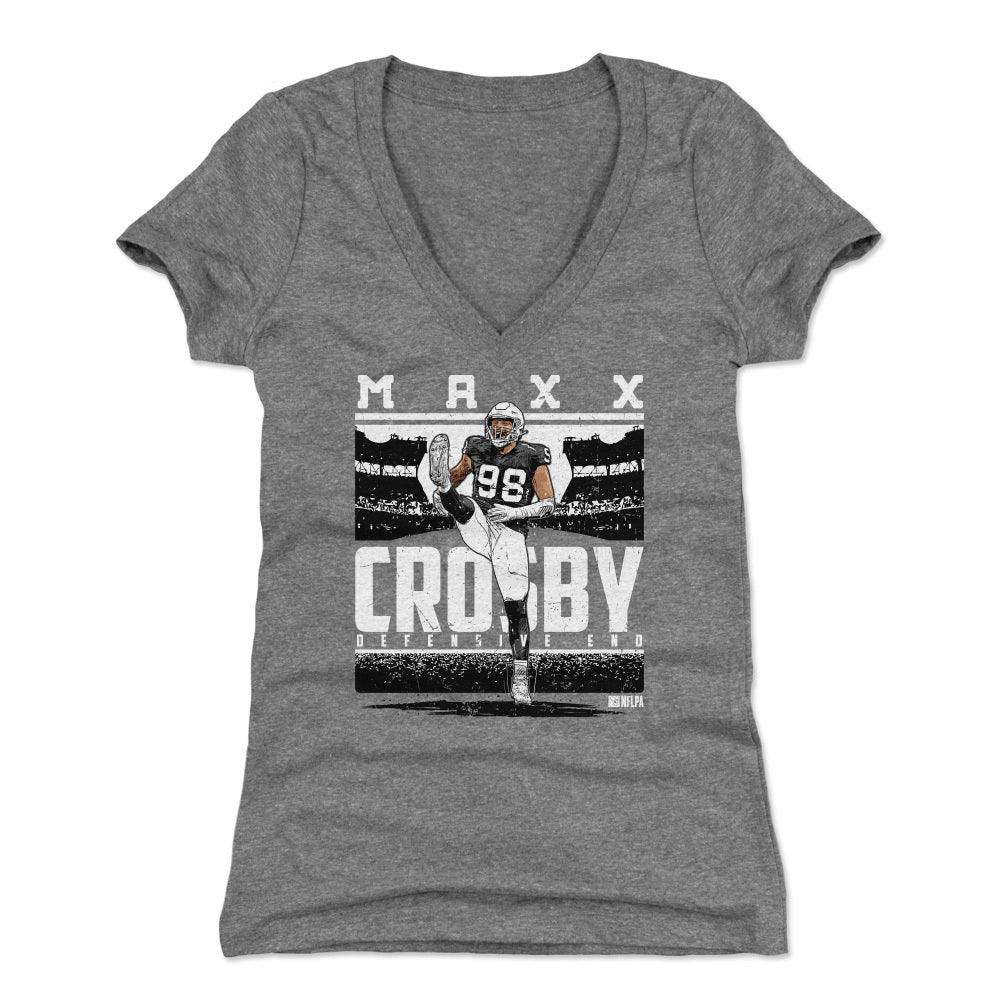 Maxx Crosby Women's V-Neck T-Shirt | 500 LEVEL