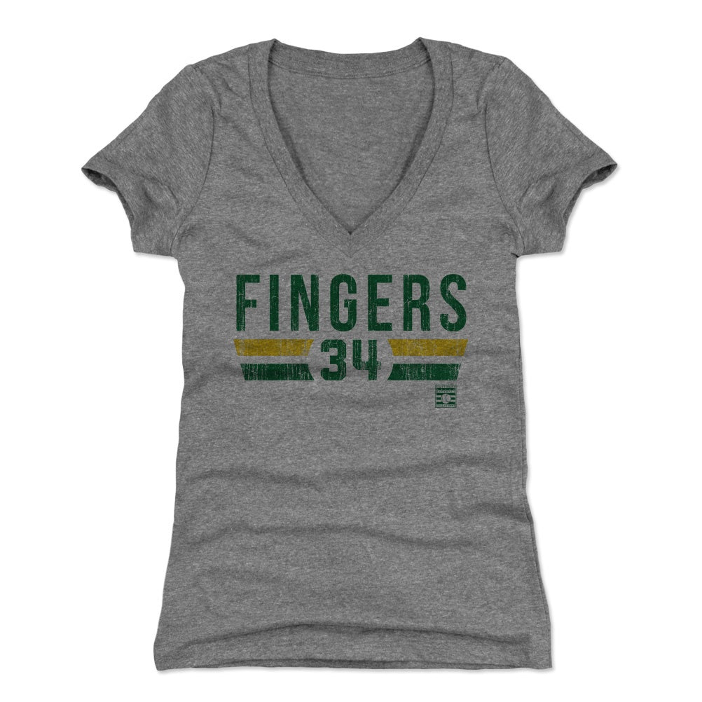 Rollie Fingers Women's V-Neck T-Shirt | 500 LEVEL