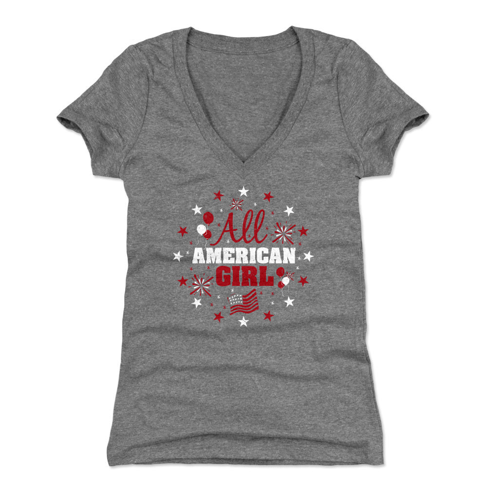 USA Women's V-Neck T-Shirt | 500 LEVEL