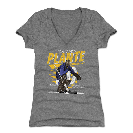 Jacques Plante Women's V-Neck T-Shirt | 500 LEVEL