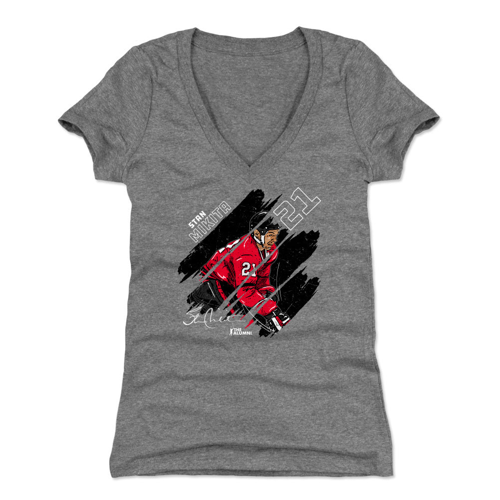 Stan Mikita Women's V-Neck T-Shirt | 500 LEVEL