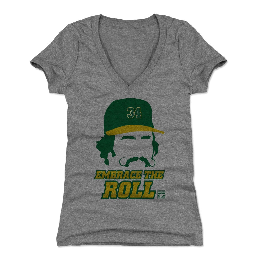 Rollie Fingers Women's V-Neck T-Shirt | 500 LEVEL