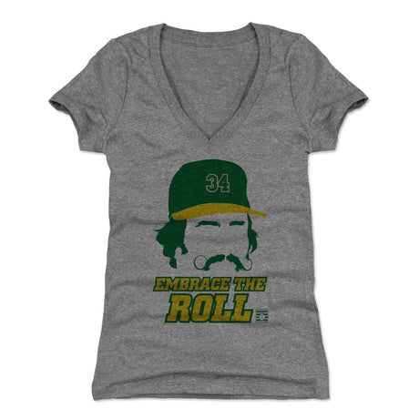 Rollie Fingers Women's V-Neck T-Shirt | 500 LEVEL