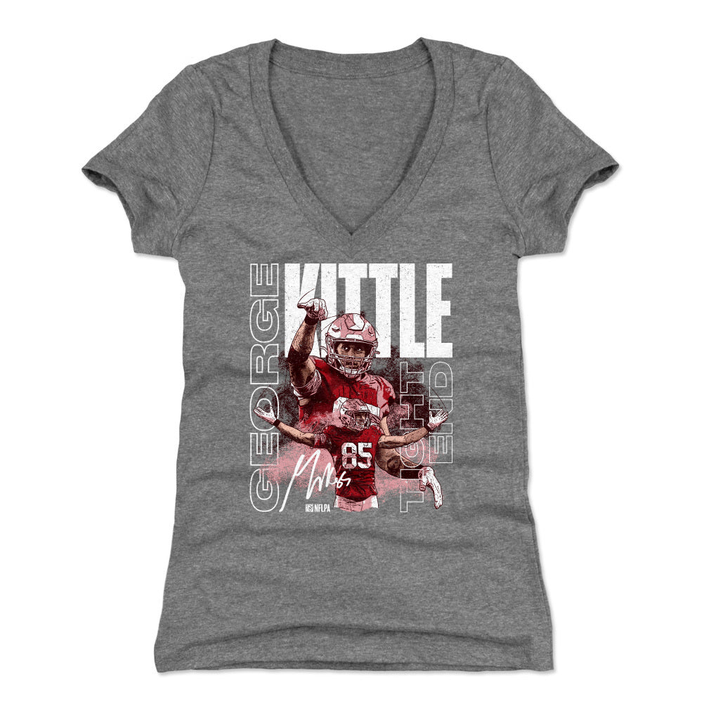 George Kittle Women's V-Neck T-Shirt | 500 LEVEL