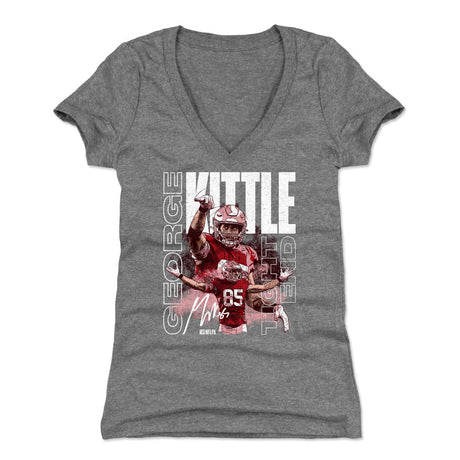 George Kittle Women's V-Neck T-Shirt | 500 LEVEL