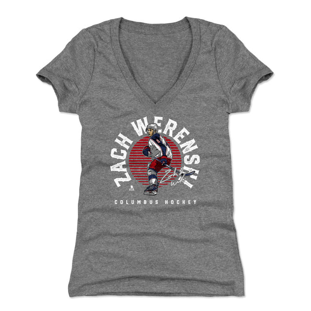 Zach Werenski Women's V-Neck T-Shirt | 500 LEVEL