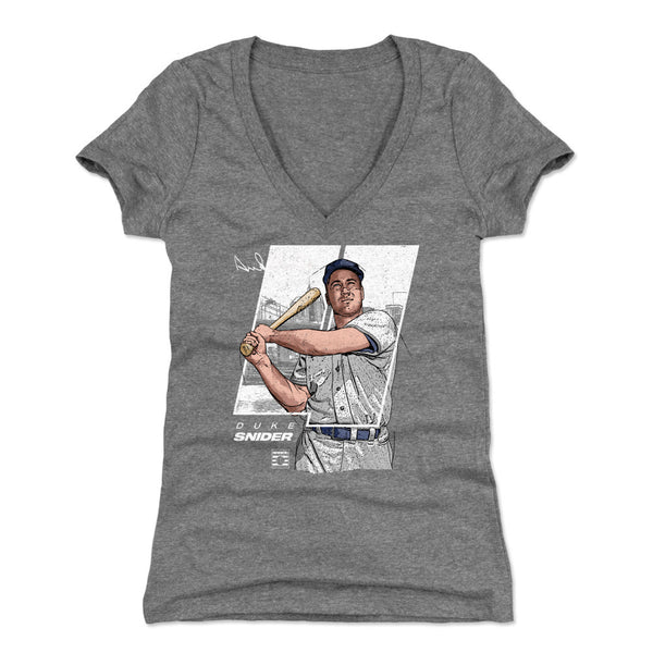 500 LEVEL Duke Snider Vintage Baseball T-Shirt - Brooklyn Dodgers Raglan Tee, Triblend - View #5
