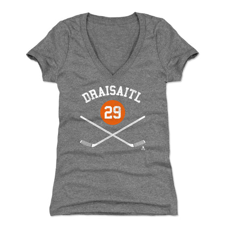 Leon Draisaitl Women's V-Neck T-Shirt | 500 LEVEL