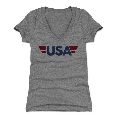 USA Women's V-Neck T-Shirt | 500 LEVEL