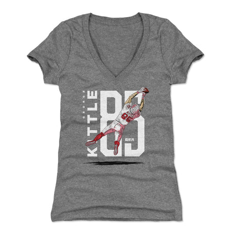 George Kittle Women's V-Neck T-Shirt | 500 LEVEL