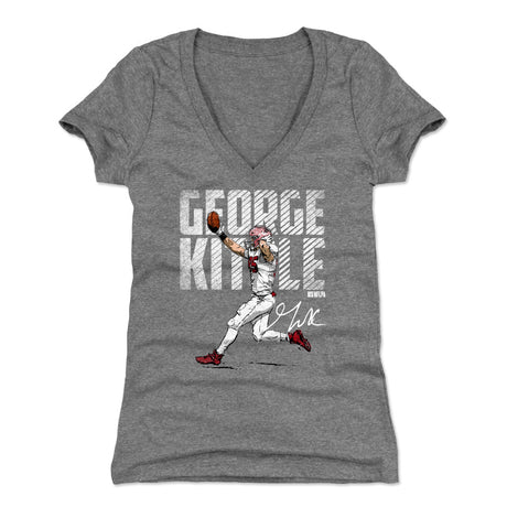 George Kittle Women's V-Neck T-Shirt | 500 LEVEL