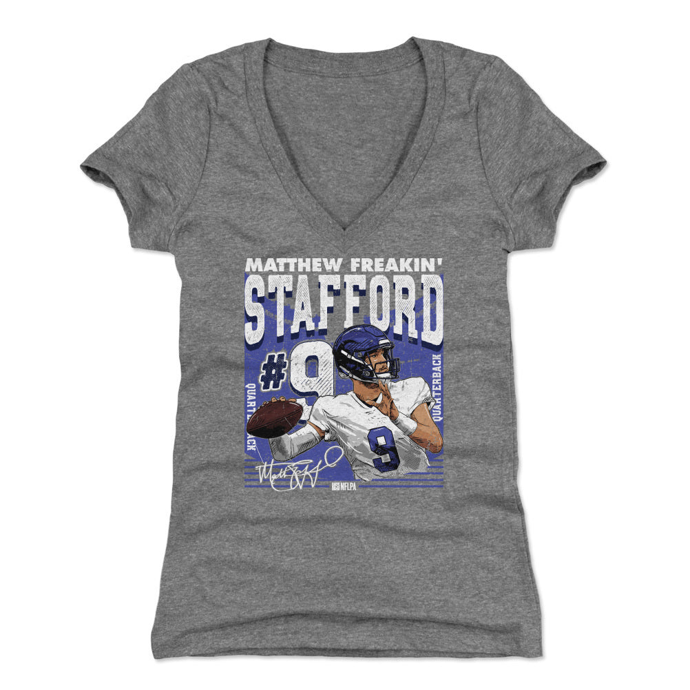 Matthew Stafford Women's V-Neck T-Shirt | 500 LEVEL