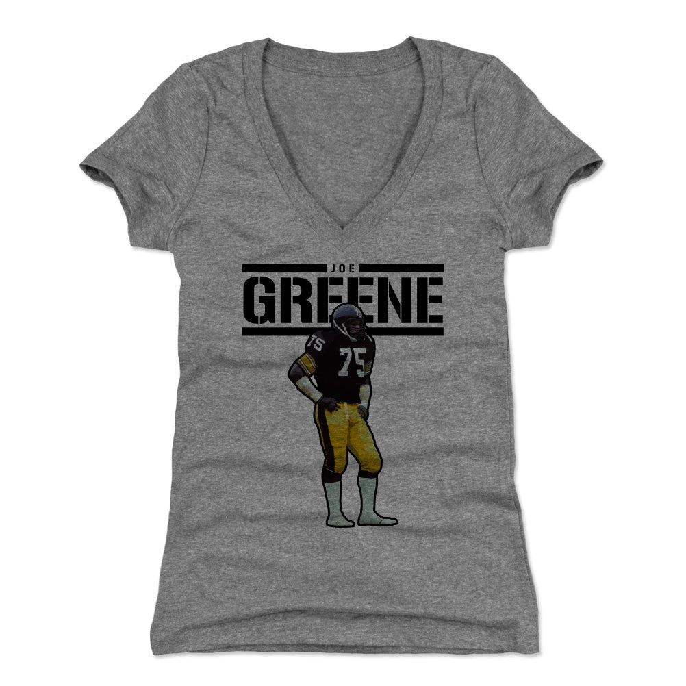 Mean Joe Greene Women's V-Neck T-Shirt | 500 LEVEL