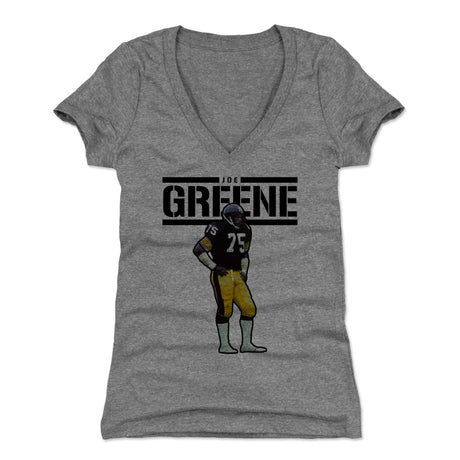 Mean Joe Greene Women's V-Neck T-Shirt | 500 LEVEL