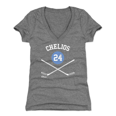 Chris Chelios Women's V-Neck T-Shirt | 500 LEVEL