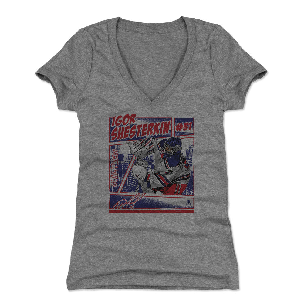 Igor Shesterkin Women's V-Neck T-Shirt | 500 LEVEL
