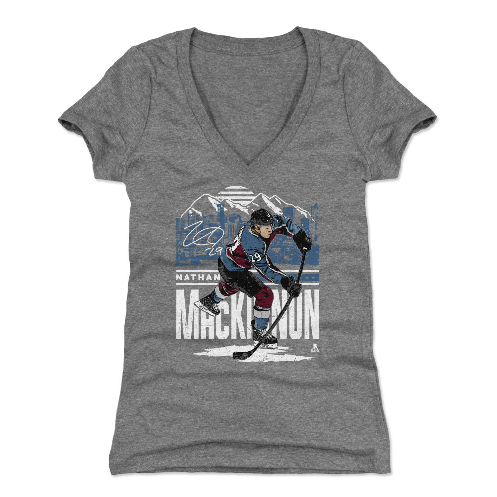 Nathan MacKinnon Women's V-Neck T-Shirt | 500 LEVEL