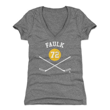 Justin Faulk Women's V-Neck T-Shirt | 500 LEVEL