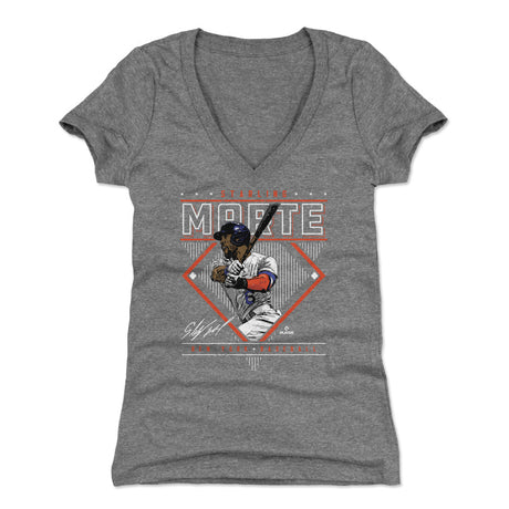 Starling Marte Women's V-Neck T-Shirt | 500 LEVEL