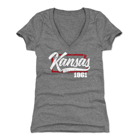 Kansas Women's V-Neck T-Shirt | 500 LEVEL