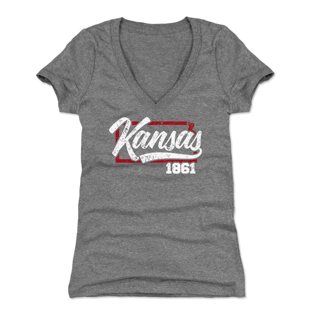 Kansas Women's V-Neck T-Shirt | 500 LEVEL