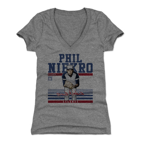 Phil Niekro Women's V-Neck T-Shirt | 500 LEVEL