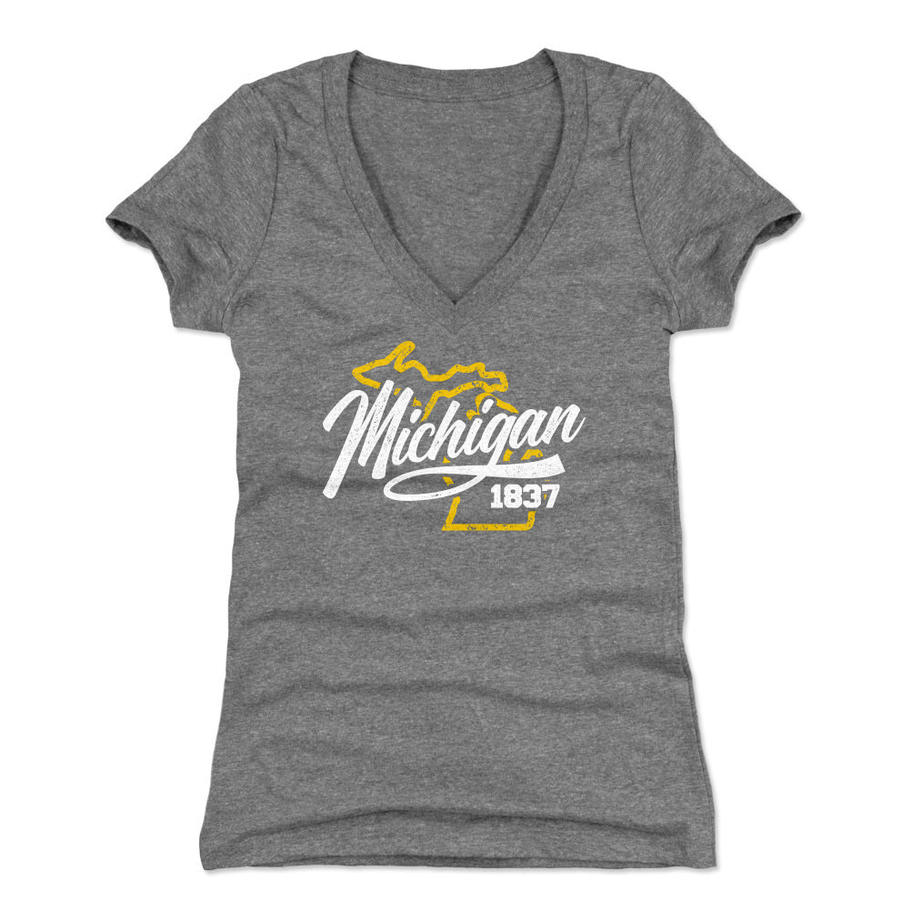 Michigan Women's V-Neck T-Shirt | 500 LEVEL