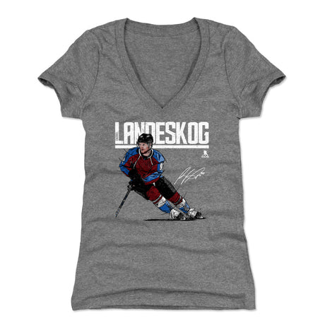 Gabriel Landeskog Women's V-Neck T-Shirt | 500 LEVEL