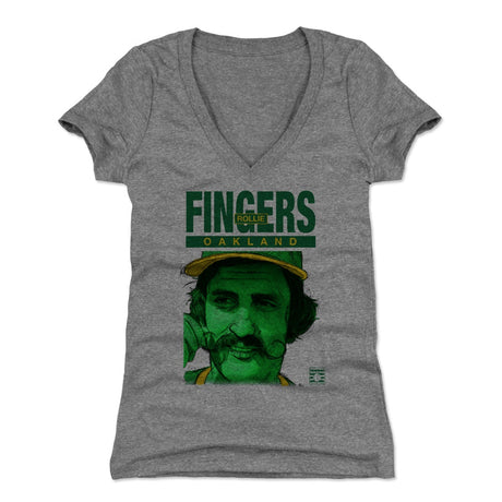 Rollie Fingers Women's V-Neck T-Shirt | 500 LEVEL