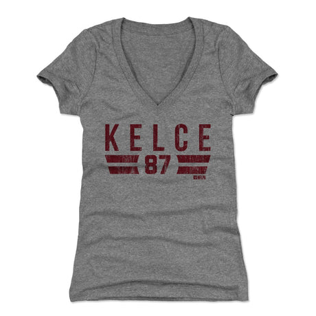 Travis Kelce Women's V-Neck T-Shirt | 500 LEVEL