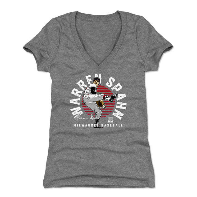 Warren Spahn Women's V-Neck T-Shirt | 500 LEVEL