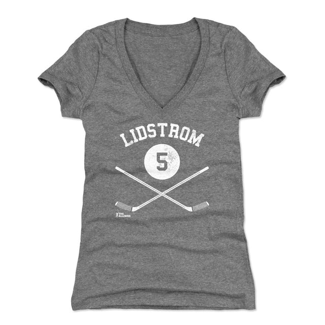 Nicklas Lidstrom Women's V-Neck T-Shirt | 500 LEVEL