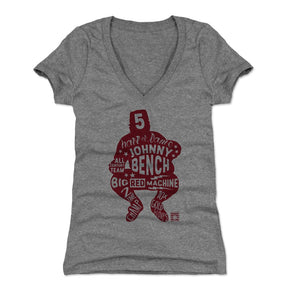 Johnny Bench Women's V-Neck T-Shirt | 500 LEVEL
