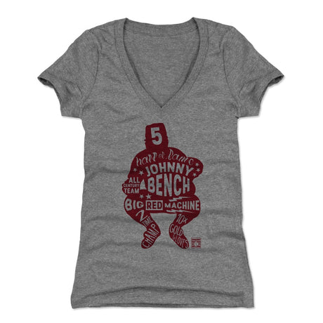 Johnny Bench Women's V-Neck T-Shirt | 500 LEVEL