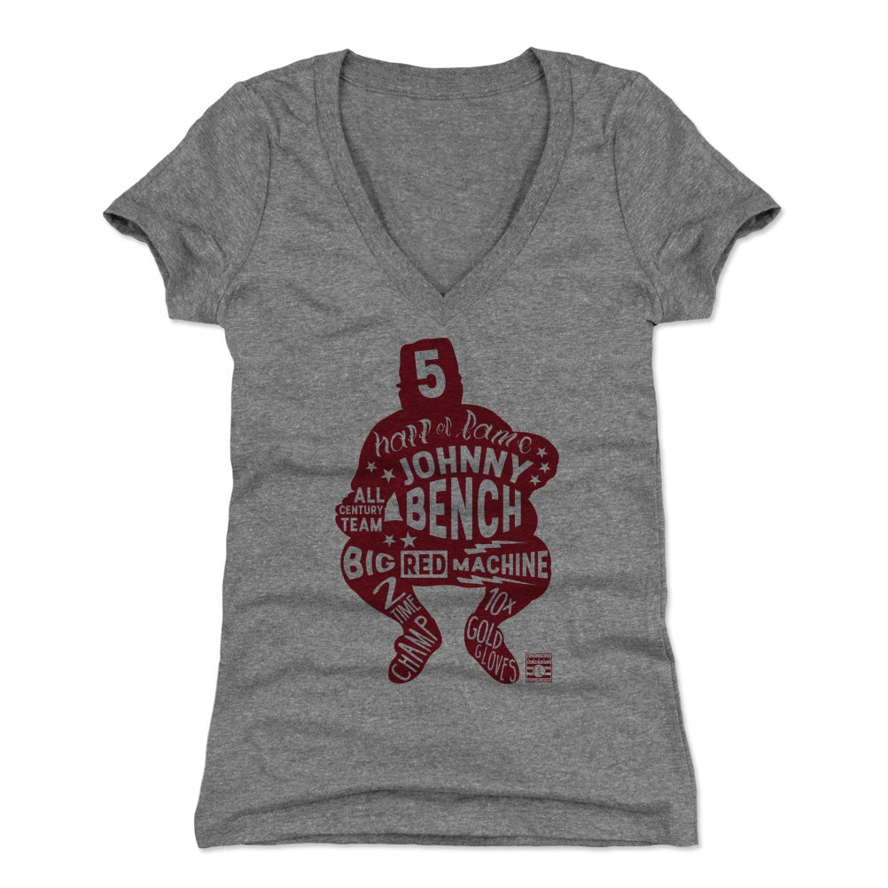Johnny Bench Women&#39;s V-Neck T-Shirt | 500 LEVEL