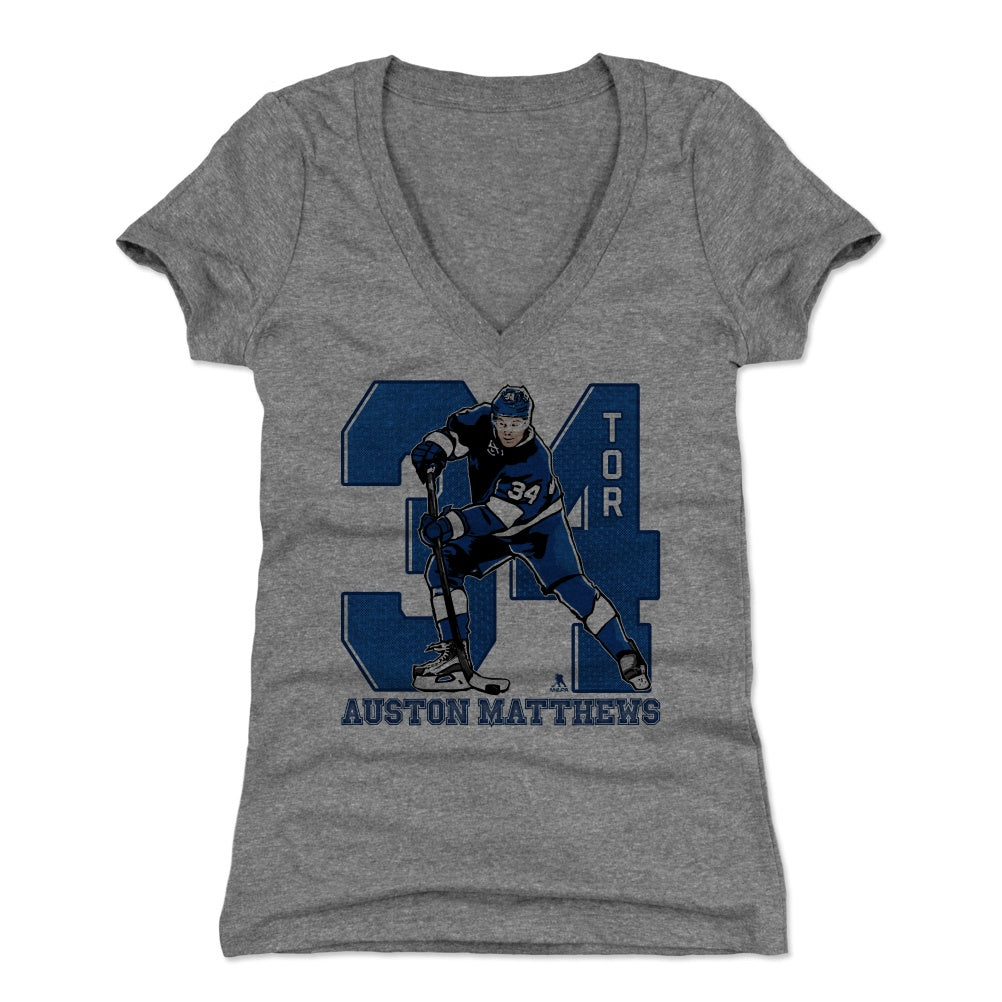Auston Matthews Women's V-Neck T-Shirt | 500 LEVEL
