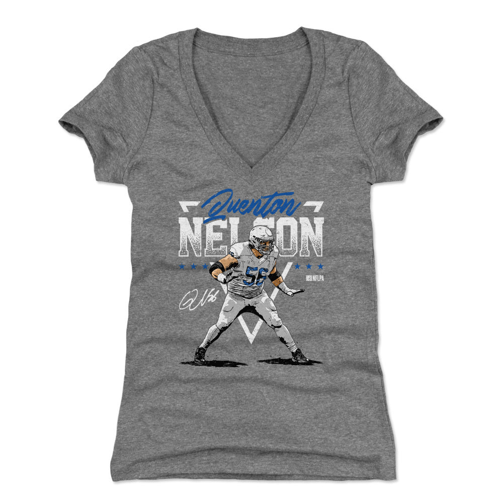 Quenton Nelson Women's V-Neck T-Shirt | 500 LEVEL