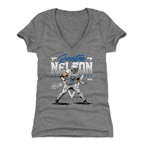 Quenton Nelson Women's V-Neck T-Shirt | 500 LEVEL