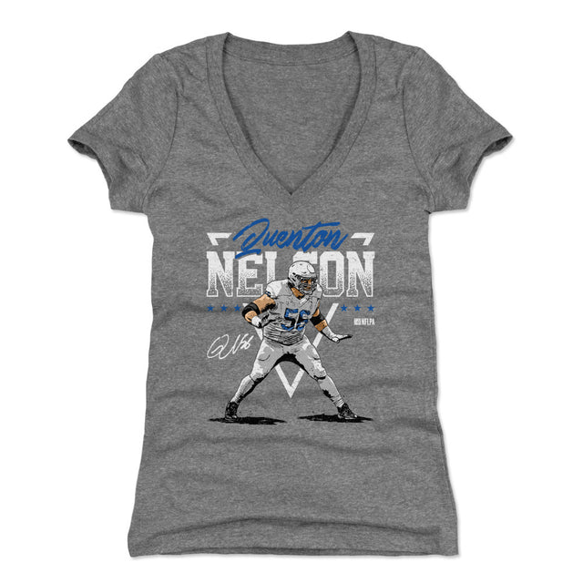 Quenton Nelson Women's V-Neck T-Shirt | 500 LEVEL