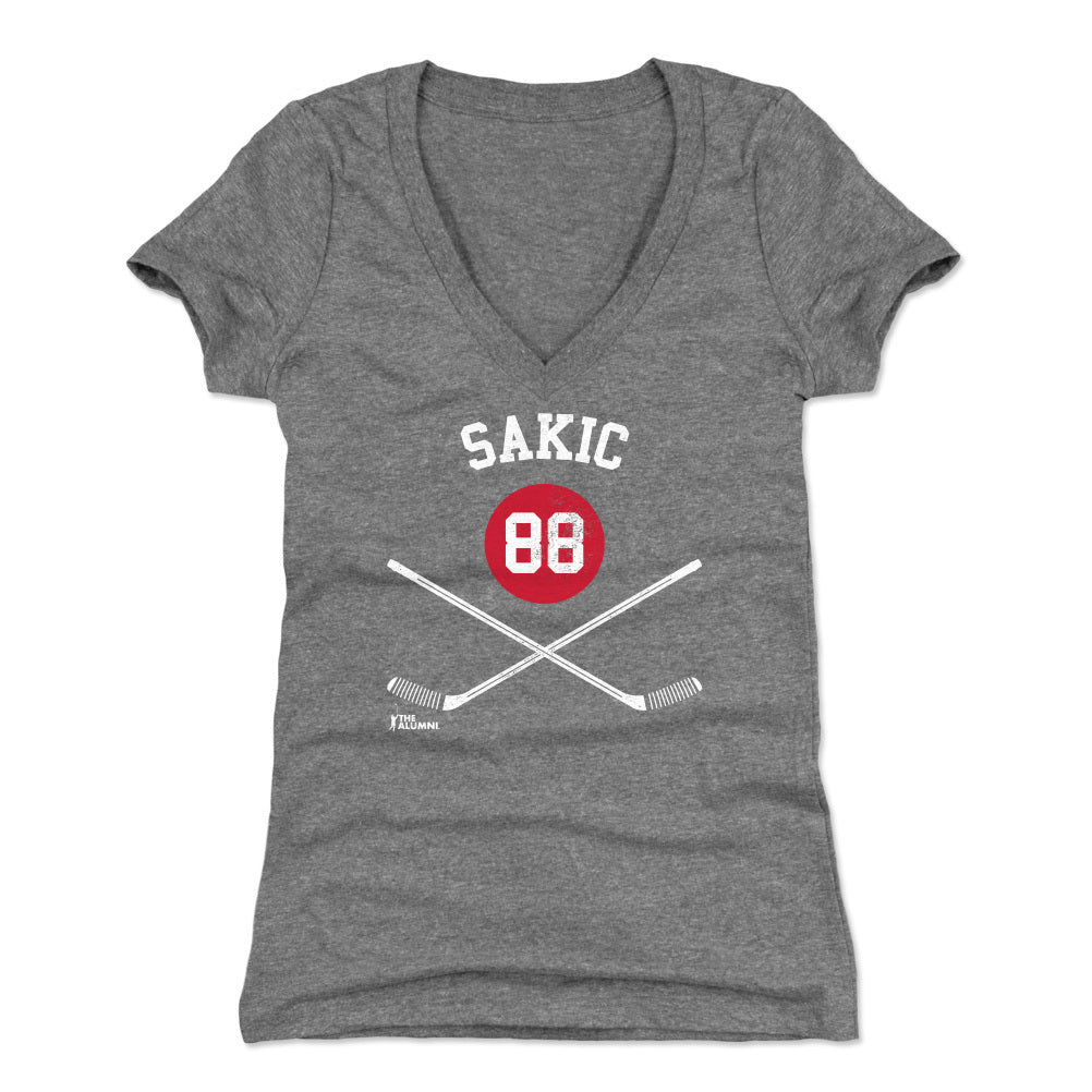 Joe Sakic Women's V-Neck T-Shirt | 500 LEVEL