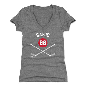 Joe Sakic Women's V-Neck T-Shirt | 500 LEVEL