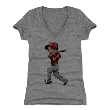 Mike Trout Women's V-Neck T-Shirt | 500 LEVEL