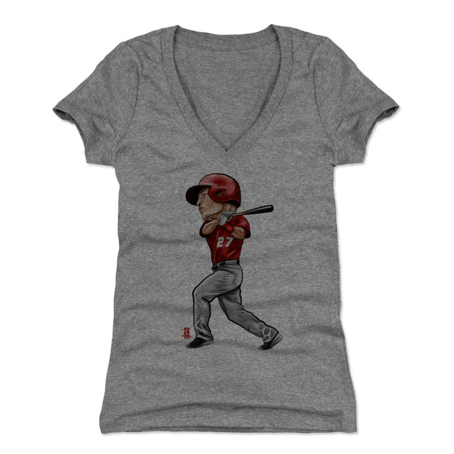 Mike Trout Women's V-Neck T-Shirt | 500 LEVEL