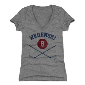 Zach Werenski Women's V-Neck T-Shirt | 500 LEVEL