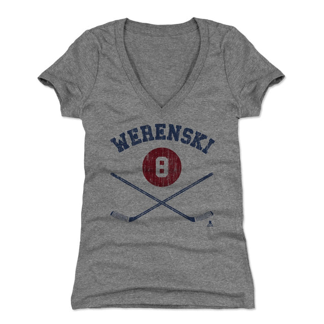 Zach Werenski Women's V-Neck T-Shirt | 500 LEVEL