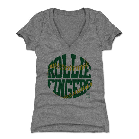 Rollie Fingers Women's V-Neck T-Shirt | 500 LEVEL