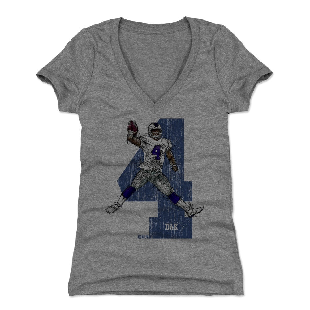 Dak Prescott Women's V-Neck T-Shirt | 500 LEVEL