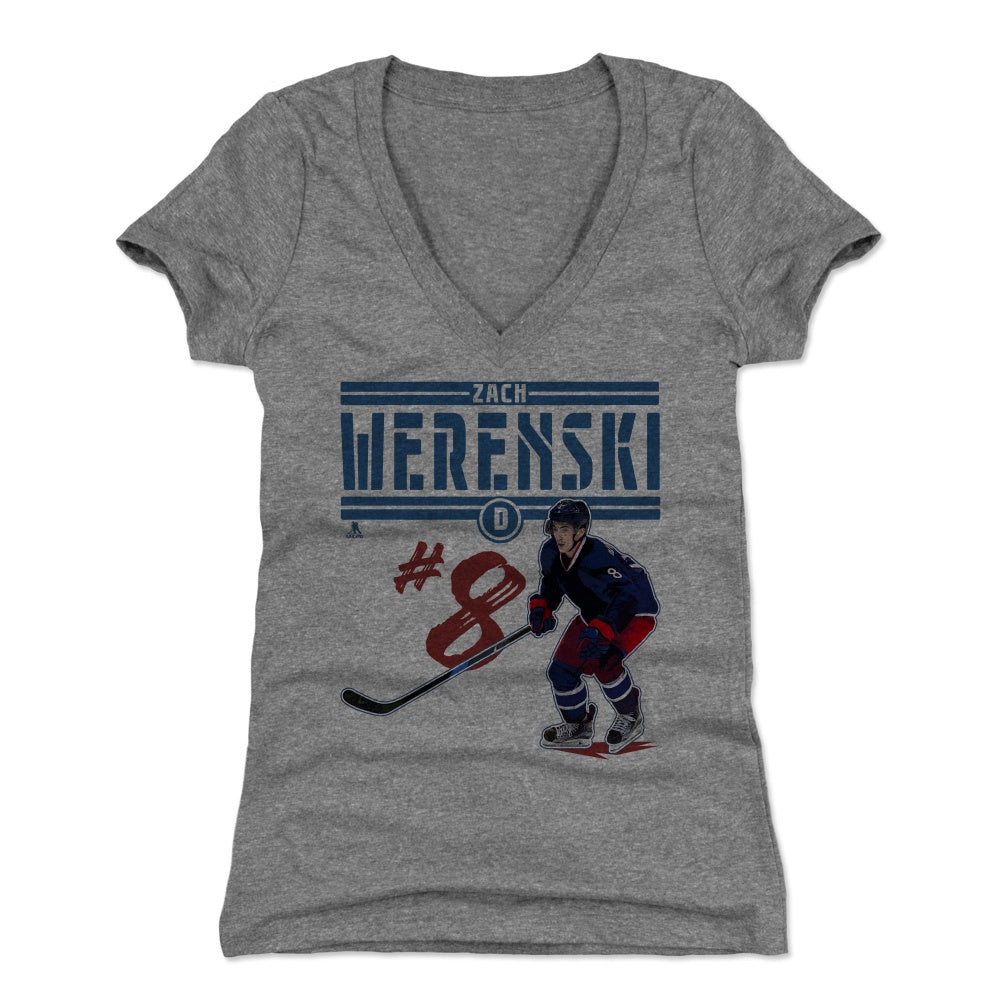 Zach Werenski Women's V-Neck T-Shirt | 500 LEVEL